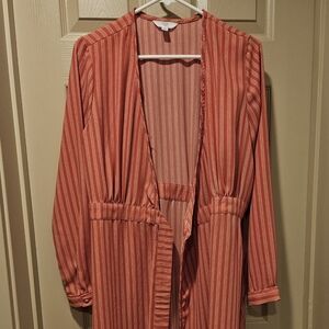 Time and Tru Women's Long Sleeve Faux Wrap Dress